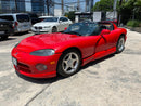 frente izquierdo del dodge viper 1994 color rojo
