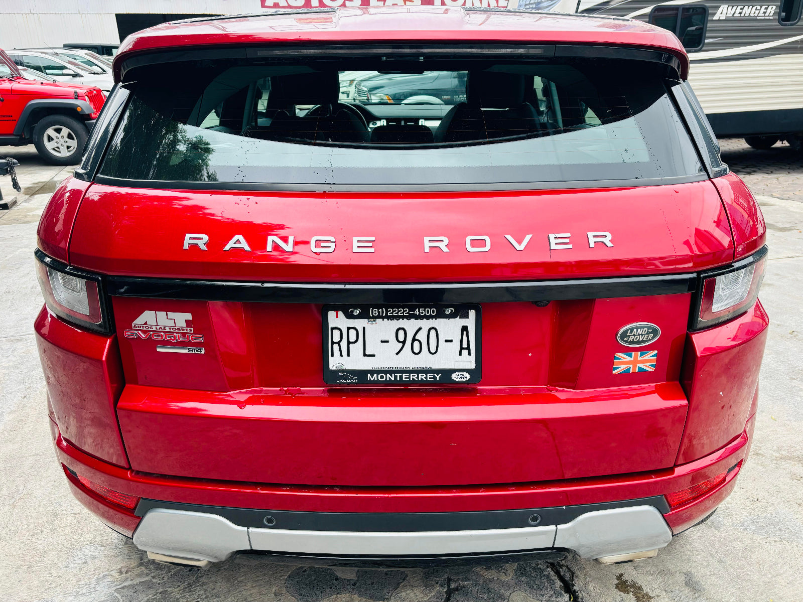Parte trasera Range Rover Evoque 2017